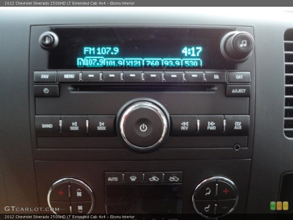 Ebony Interior Audio System for the 2012 Chevrolet Silverado 2500HD LT Extended Cab 4x4 #55669812