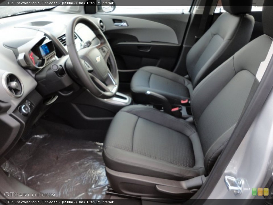 Jet Black/Dark Titanium Interior Photo for the 2012 Chevrolet Sonic LTZ Sedan #55670254