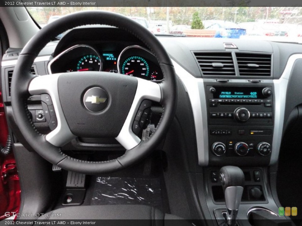 Ebony Interior Dashboard for the 2012 Chevrolet Traverse LT AWD #55670938