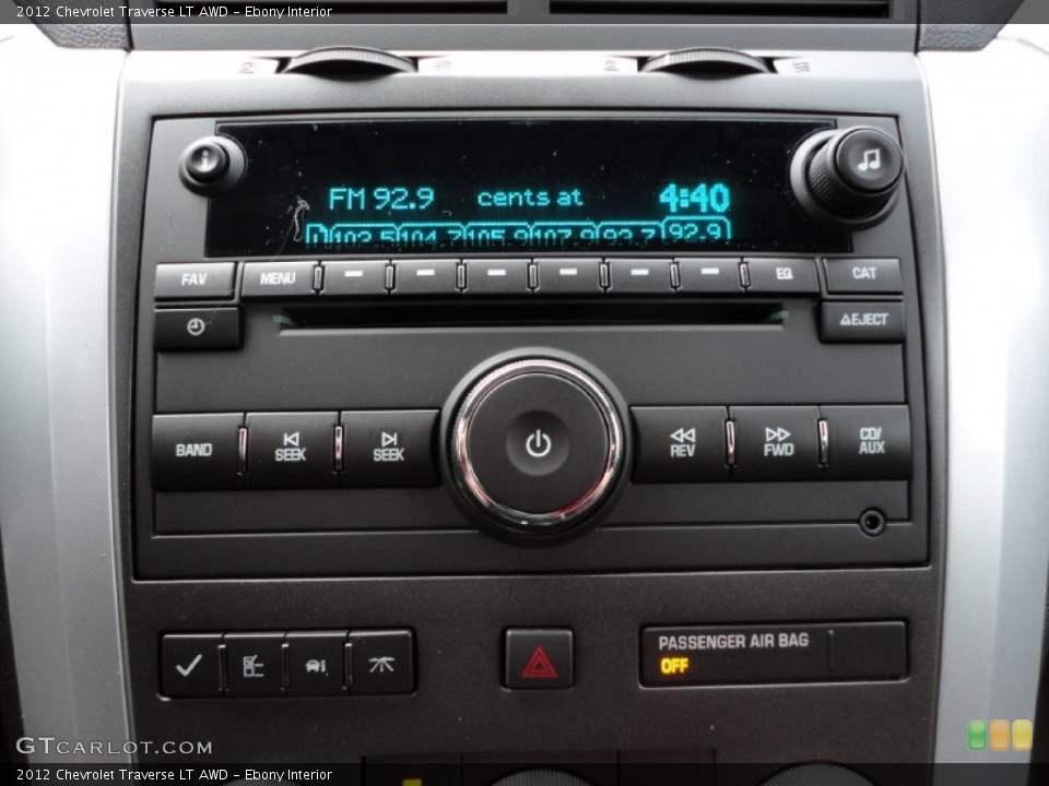 Ebony Interior Audio System for the 2012 Chevrolet Traverse LT AWD #55671003