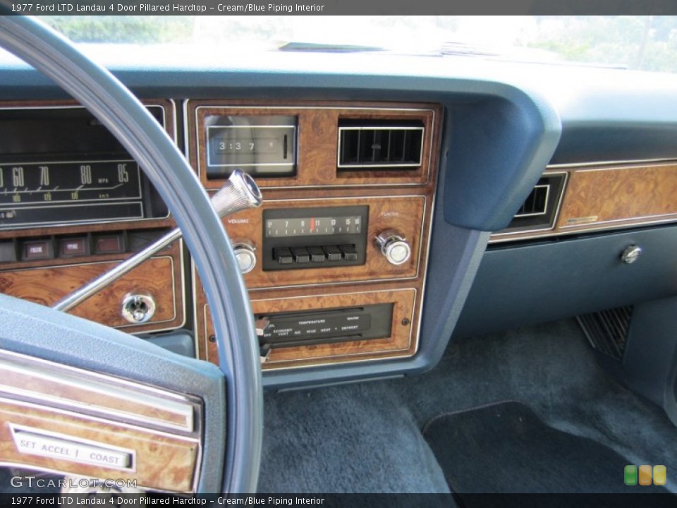 Cream/Blue Piping Interior Controls for the 1977 Ford LTD Landau 4 Door Pillared Hardtop #55672852