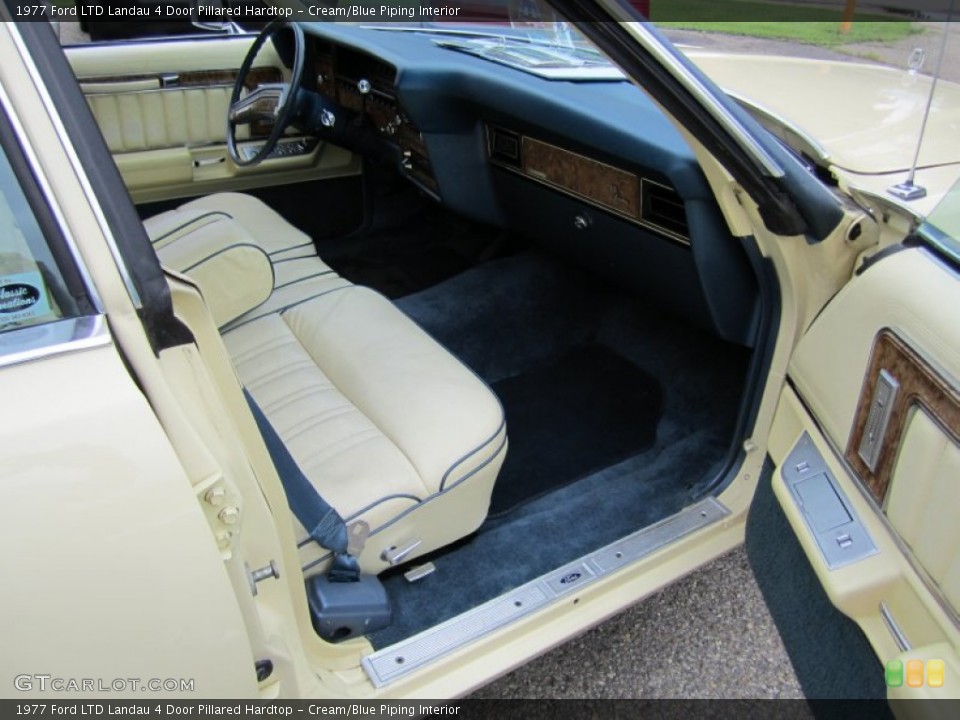 Cream/Blue Piping Interior Photo for the 1977 Ford LTD Landau 4 Door Pillared Hardtop #55672898