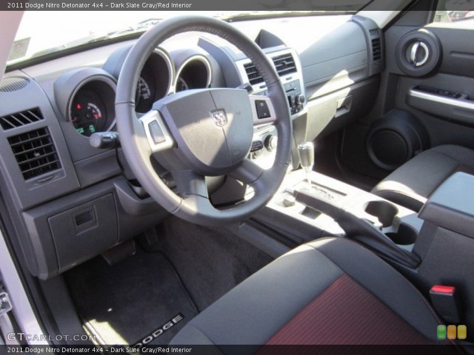 Dark Slate Gray/Red 2011 Dodge Nitro Interiors