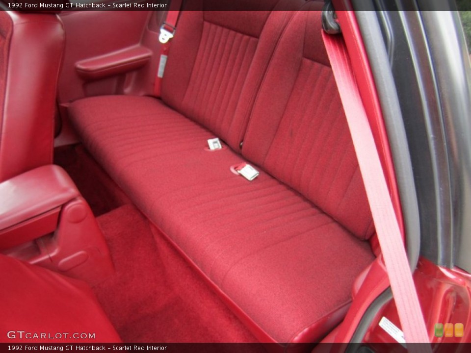 Scarlet Red Interior Photo for the 1992 Ford Mustang GT Hatchback #55673971