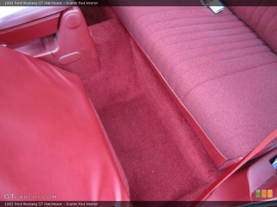 Scarlet Red Interior Photo for the 1992 Ford Mustang GT Hatchback #55673979