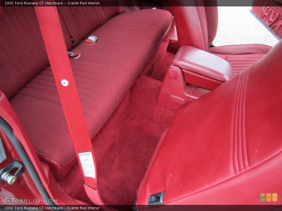 Scarlet Red Interior Photo for the 1992 Ford Mustang GT Hatchback #55674007
