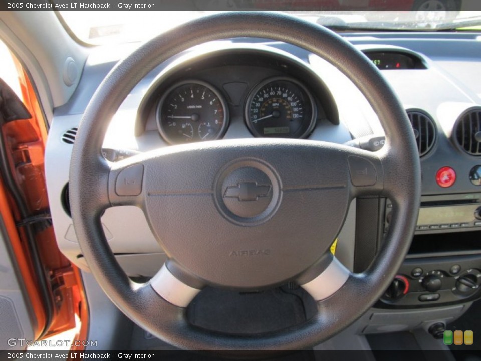 Gray Interior Steering Wheel for the 2005 Chevrolet Aveo LT Hatchback #55678261