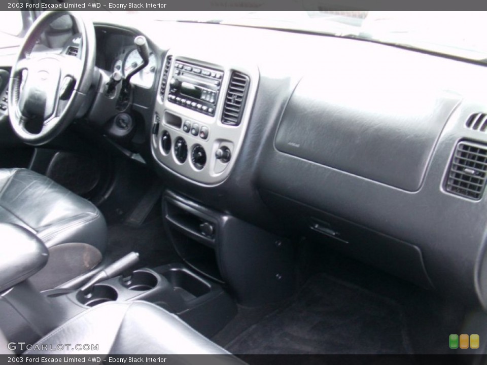 Ebony Black Interior Dashboard for the 2003 Ford Escape Limited 4WD #55680283