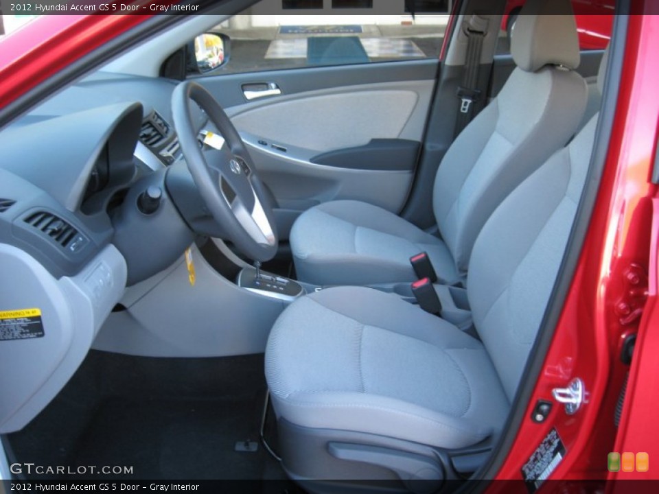 Gray Interior Photo for the 2012 Hyundai Accent GS 5 Door #55681217
