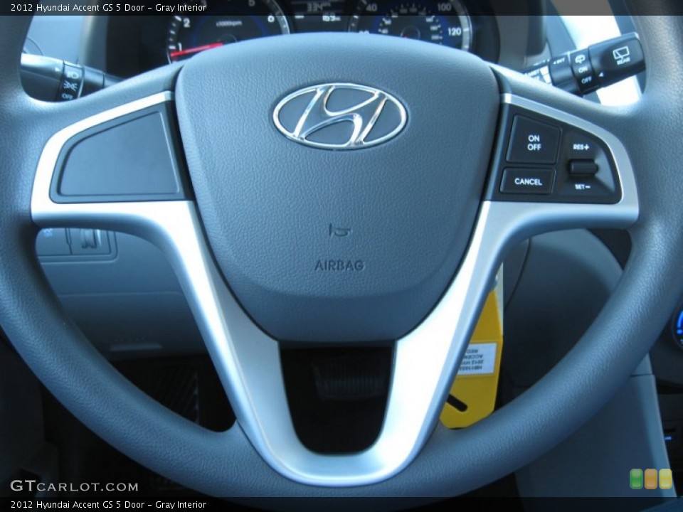 Gray Interior Steering Wheel for the 2012 Hyundai Accent GS 5 Door #55681340
