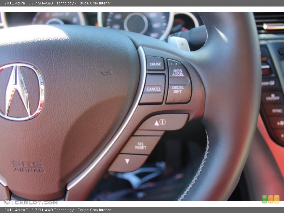 Taupe Gray Interior Controls for the 2011 Acura TL 3.7 SH-AWD Technology #55682029