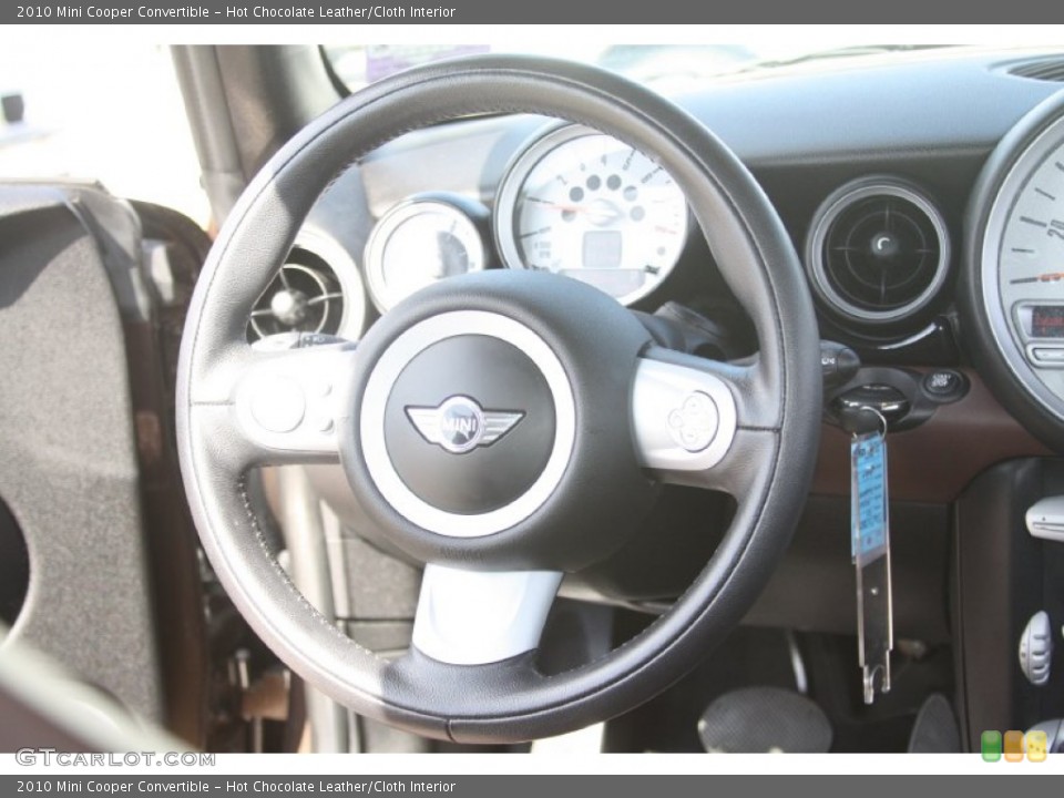 Hot Chocolate Leather/Cloth Interior Steering Wheel for the 2010 Mini Cooper Convertible #55685706