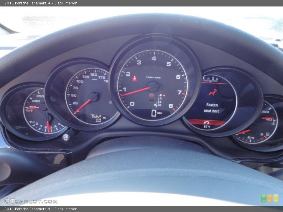 Black Interior Gauges for the 2011 Porsche Panamera 4 #55695673