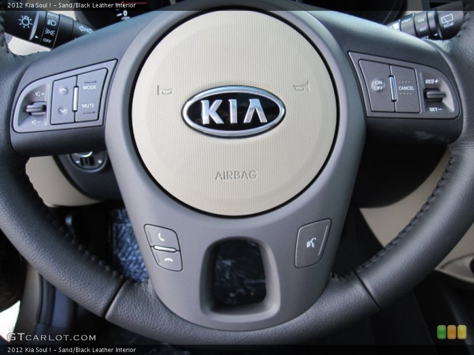 Sand/Black Leather Interior Steering Wheel for the 2012 Kia Soul ! #55698674