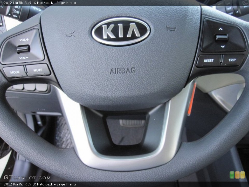 Beige Interior Steering Wheel for the 2012 Kia Rio Rio5 LX Hatchback #55698884