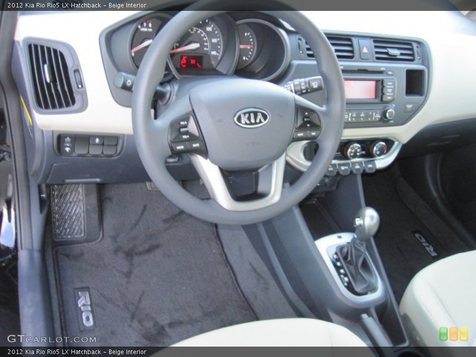 Beige Interior Dashboard for the 2012 Kia Rio Rio5 LX Hatchback #55698893