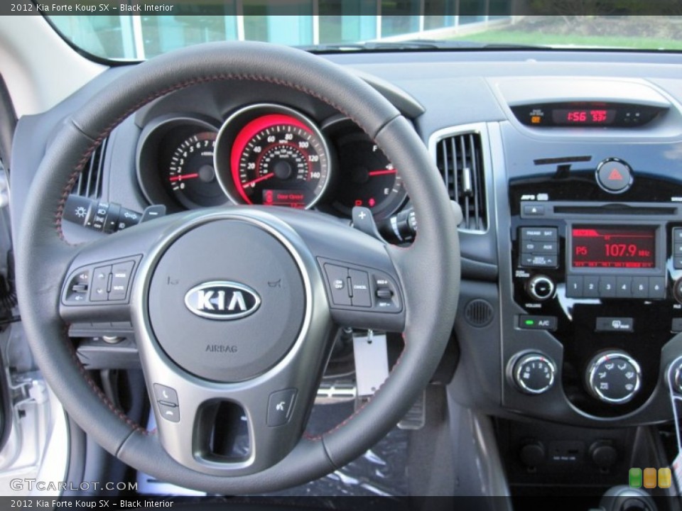 Black Interior Steering Wheel for the 2012 Kia Forte Koup SX #55699064