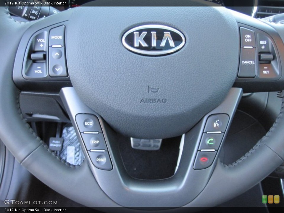 Black Interior Steering Wheel for the 2012 Kia Optima SX #55699232