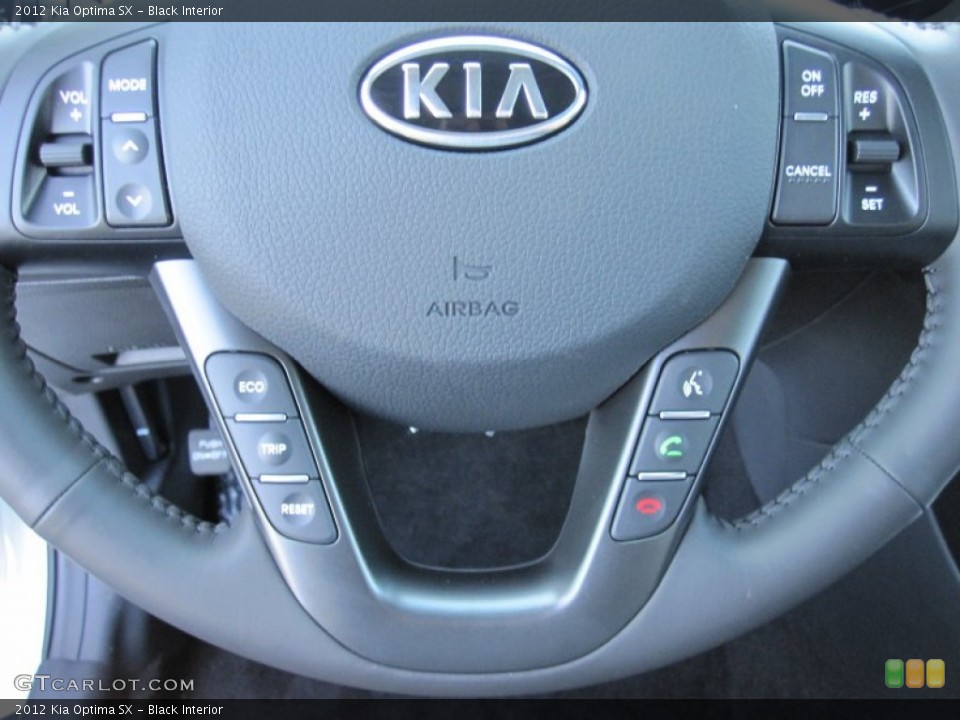 Black Interior Steering Wheel for the 2012 Kia Optima SX #55699697