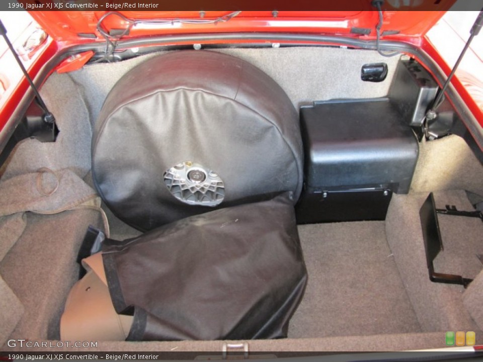 Beige/Red Interior Trunk for the 1990 Jaguar XJ XJS Convertible #55699730