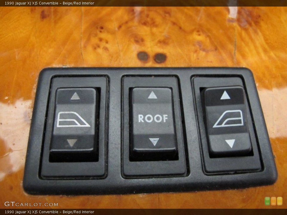 Beige/Red Interior Controls for the 1990 Jaguar XJ XJS Convertible #55699814