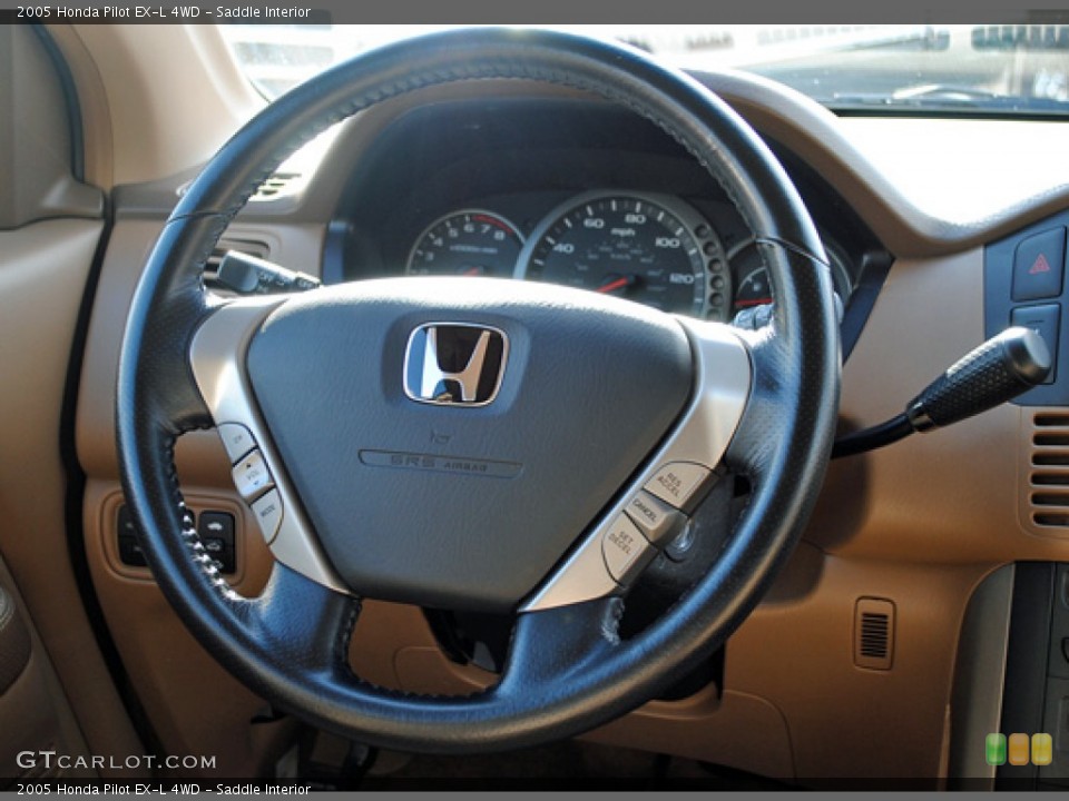 Saddle Interior Steering Wheel for the 2005 Honda Pilot EX-L 4WD #55703049