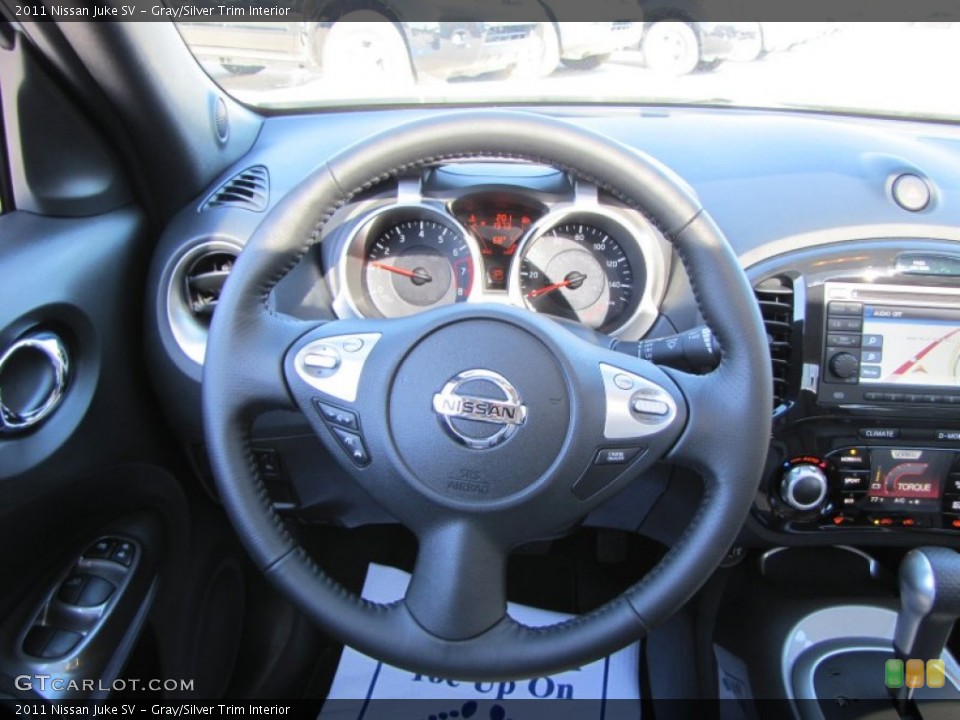 Gray/Silver Trim Interior Steering Wheel for the 2011 Nissan Juke SV #55705268