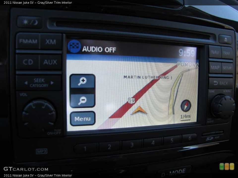 Gray/Silver Trim Interior Navigation for the 2011 Nissan Juke SV #55705274