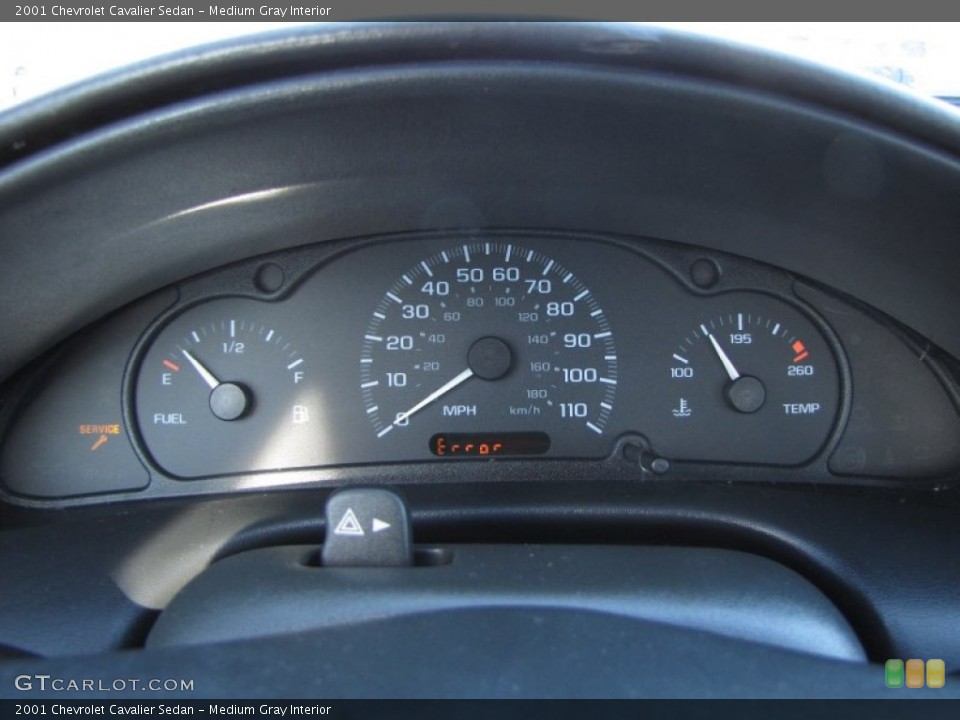 Medium Gray Interior Gauges for the 2001 Chevrolet Cavalier Sedan #55705625