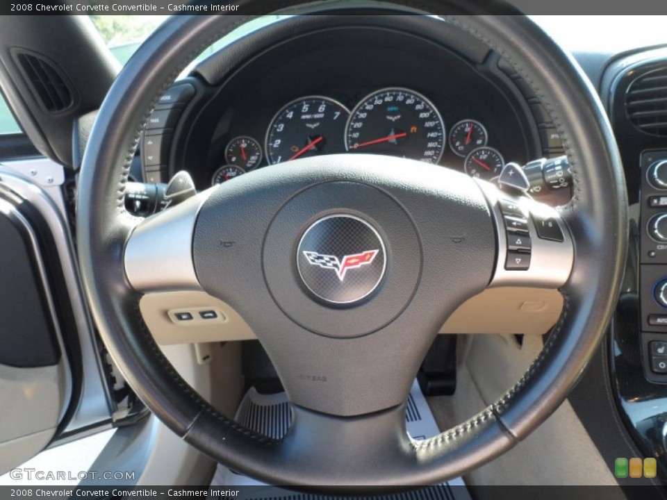 Cashmere Interior Steering Wheel for the 2008 Chevrolet Corvette Convertible #55707830