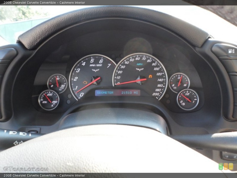 Cashmere Interior Gauges for the 2008 Chevrolet Corvette Convertible #55707833