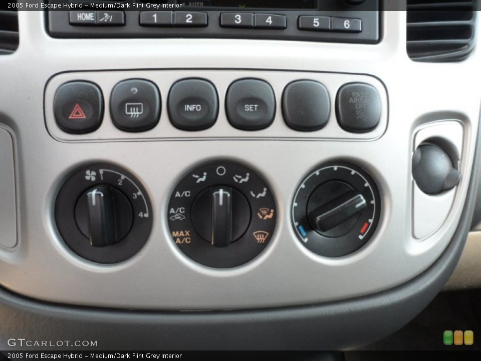 Medium/Dark Flint Grey Interior Controls for the 2005 Ford Escape Hybrid #55708223