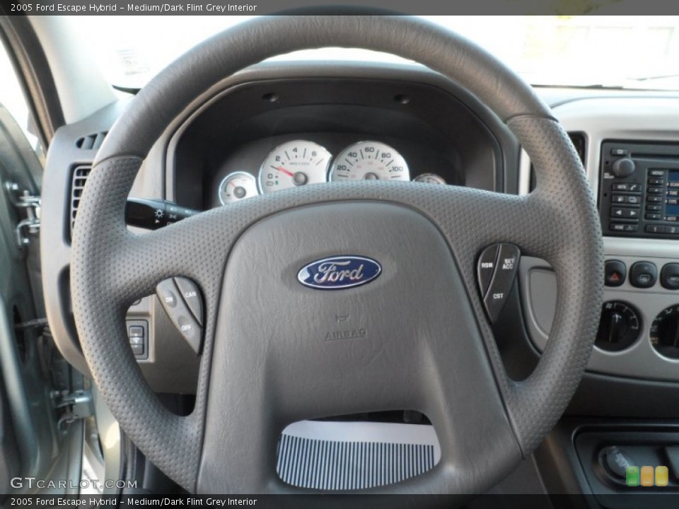 Medium/Dark Flint Grey Interior Steering Wheel for the 2005 Ford Escape Hybrid #55708229