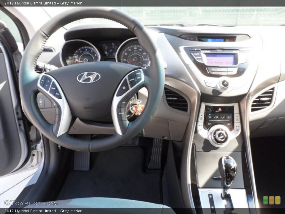 Gray Interior Dashboard for the 2012 Hyundai Elantra Limited #55708424