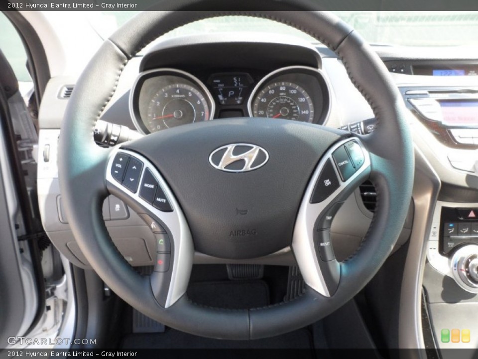 Gray Interior Steering Wheel for the 2012 Hyundai Elantra Limited #55708439
