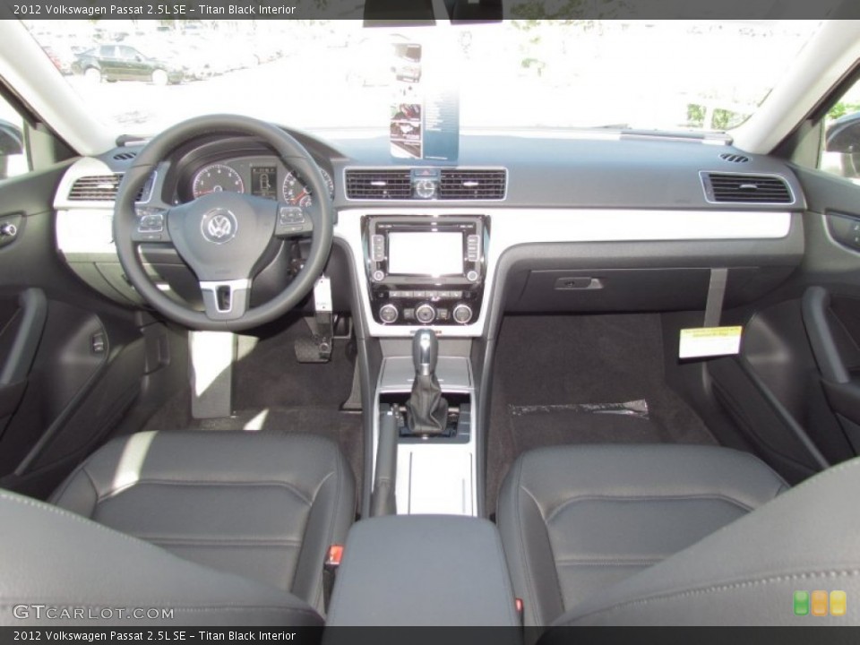 Titan Black Interior Dashboard for the 2012 Volkswagen Passat 2.5L SE #55710823