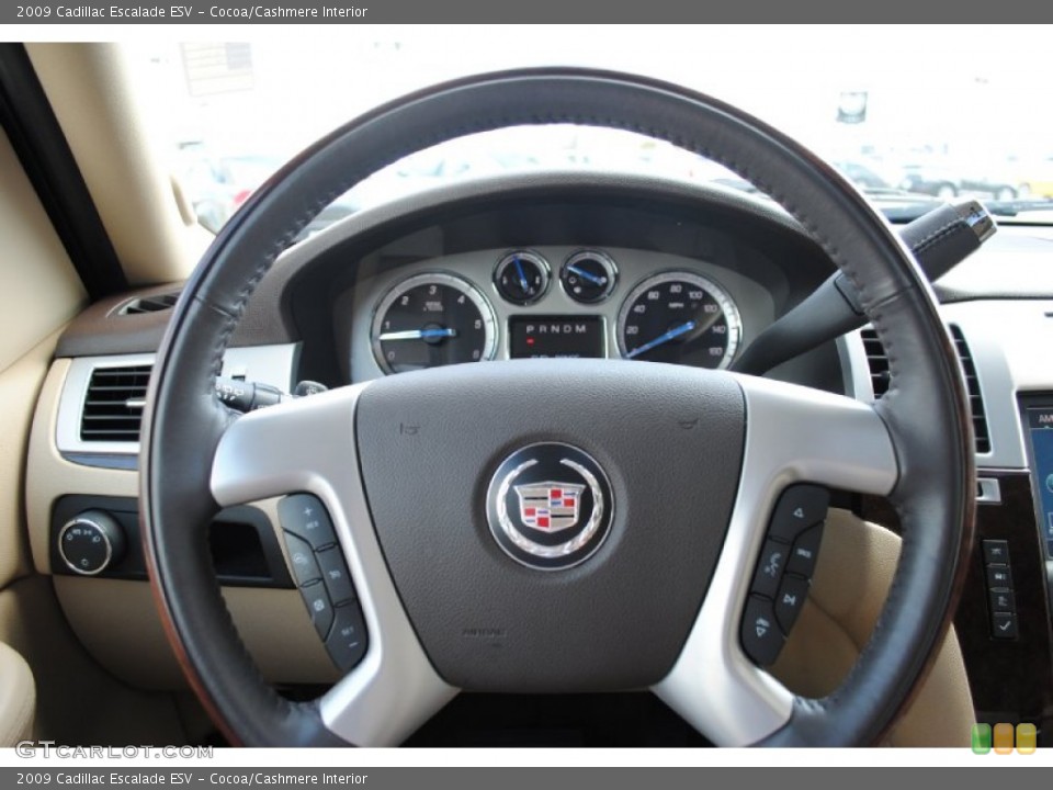 Cocoa/Cashmere Interior Steering Wheel for the 2009 Cadillac Escalade ESV #55712420