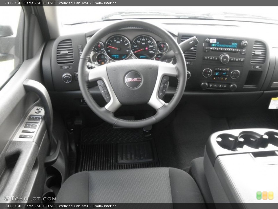 Ebony Interior Dashboard for the 2012 GMC Sierra 2500HD SLE Extended Cab 4x4 #55713985