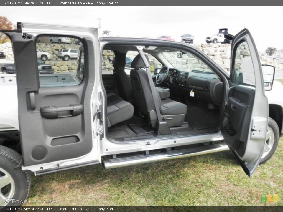 Ebony Interior Photo for the 2012 GMC Sierra 2500HD SLE Extended Cab 4x4 #55714027