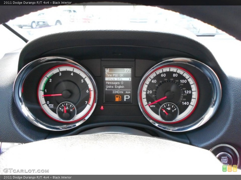 Black Interior Gauges for the 2011 Dodge Durango R/T 4x4 #55714324
