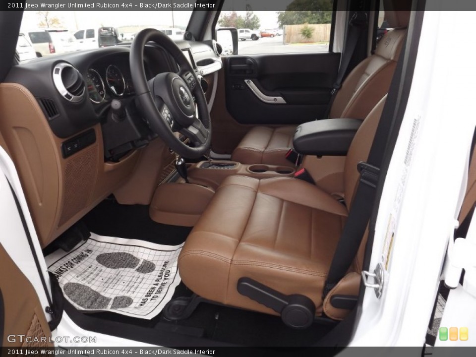 Black/Dark Saddle Interior Photo for the 2011 Jeep Wrangler Unlimited Rubicon 4x4 #55717521