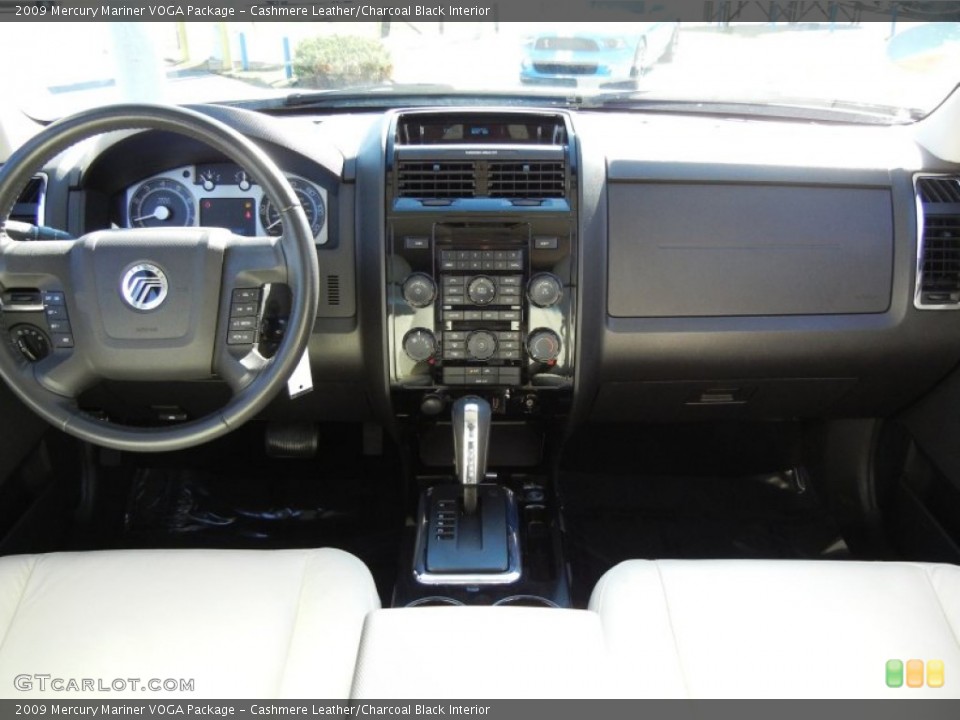Cashmere Leather/Charcoal Black Interior Dashboard for the 2009 Mercury Mariner VOGA Package #55718041