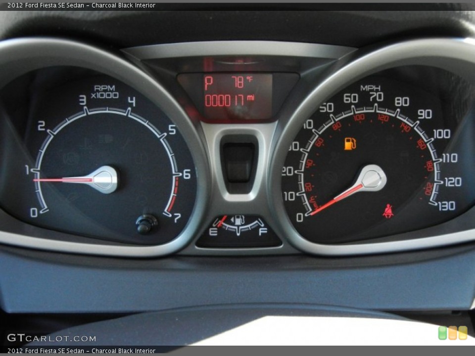 Charcoal Black Interior Gauges for the 2012 Ford Fiesta SE Sedan #55718617