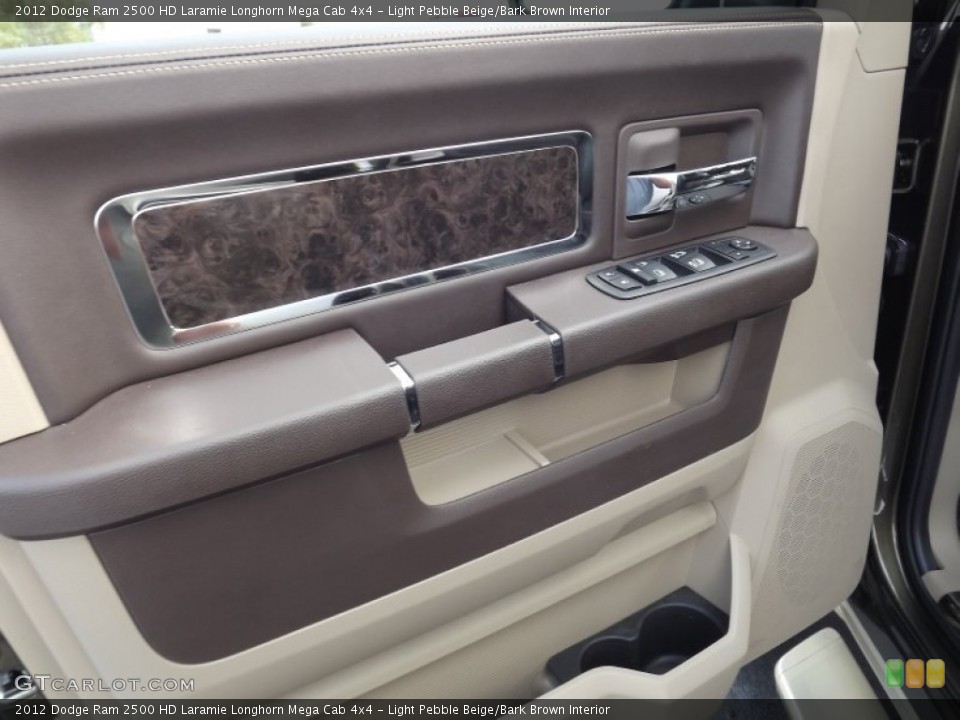 Light Pebble Beige/Bark Brown Interior Door Panel for the 2012 Dodge Ram 2500 HD Laramie Longhorn Mega Cab 4x4 #55718743