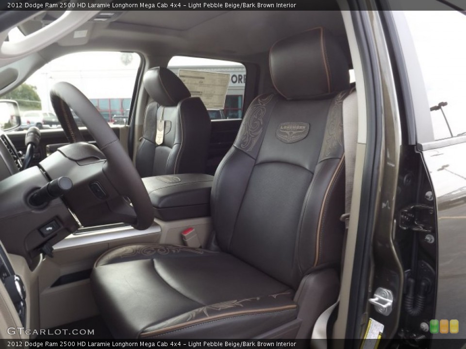 Light Pebble Beige/Bark Brown Interior Photo for the 2012 Dodge Ram 2500 HD Laramie Longhorn Mega Cab 4x4 #55718752
