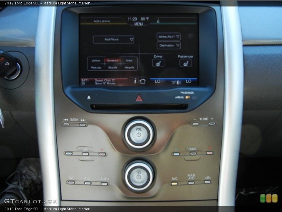 Medium Light Stone Interior Controls for the 2012 Ford Edge SEL #55718844