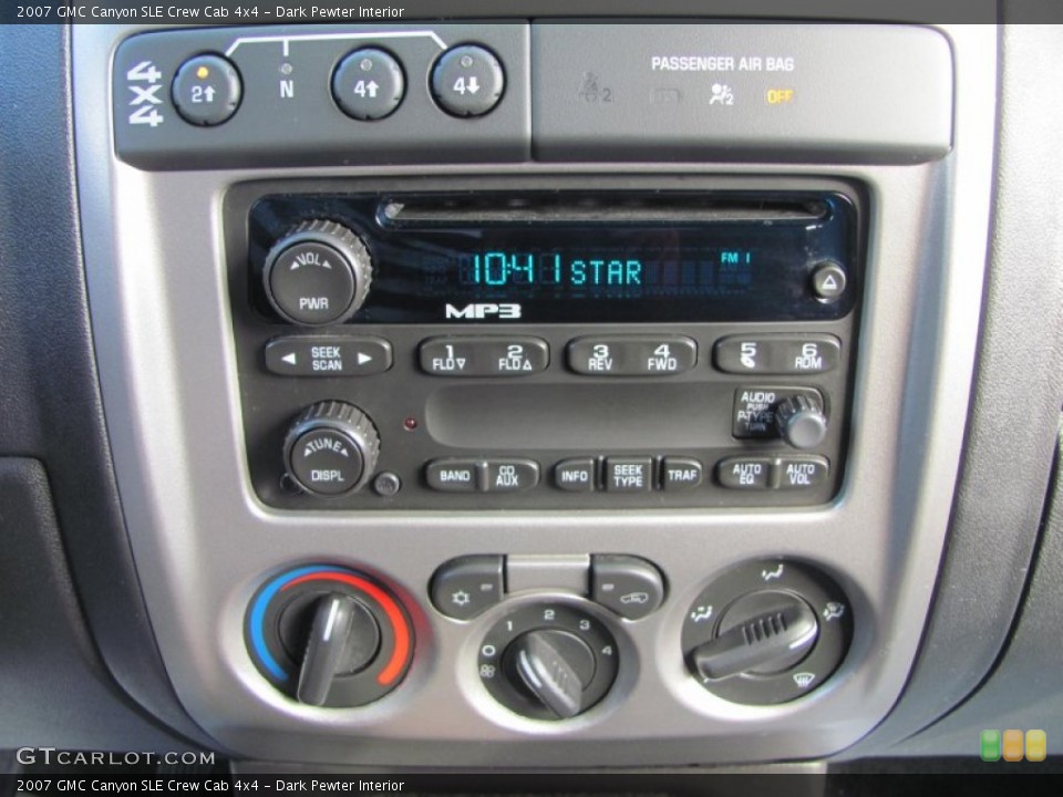 Dark Pewter Interior Controls for the 2007 GMC Canyon SLE Crew Cab 4x4 #55723270