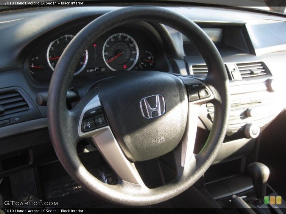 Black Interior Steering Wheel for the 2010 Honda Accord LX Sedan #55725256