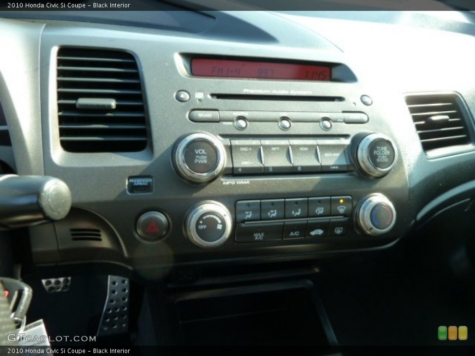Black Interior Controls for the 2010 Honda Civic Si Coupe #55728970