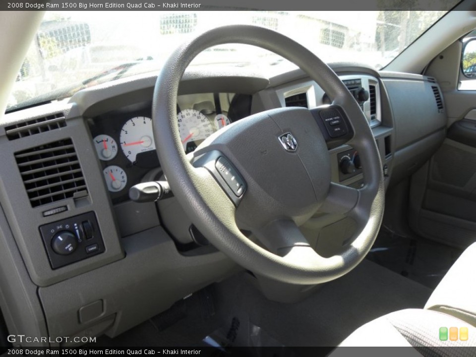 Khaki Interior Steering Wheel for the 2008 Dodge Ram 1500 Big Horn Edition Quad Cab #55729796